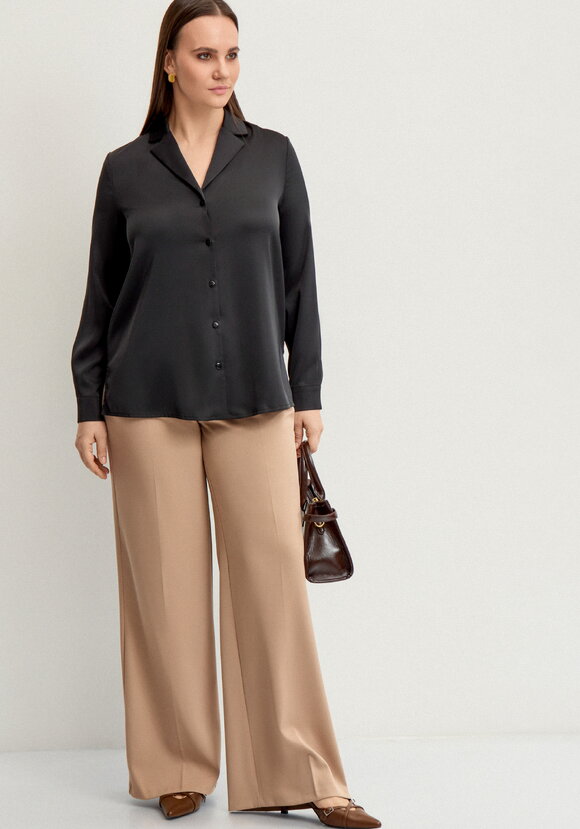 Блуза шелковая с отложным воротом шир.  580, рис. 24