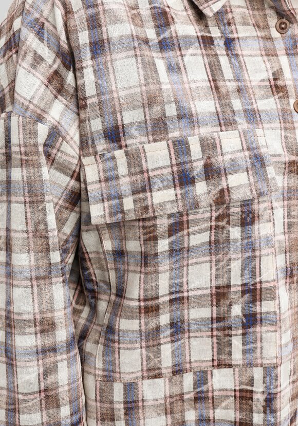 Рубашка в клетку свободного кроя шир.  580, рис. 6