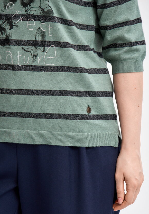 Блуза в полоску с принтом шир.  580, рис. 11