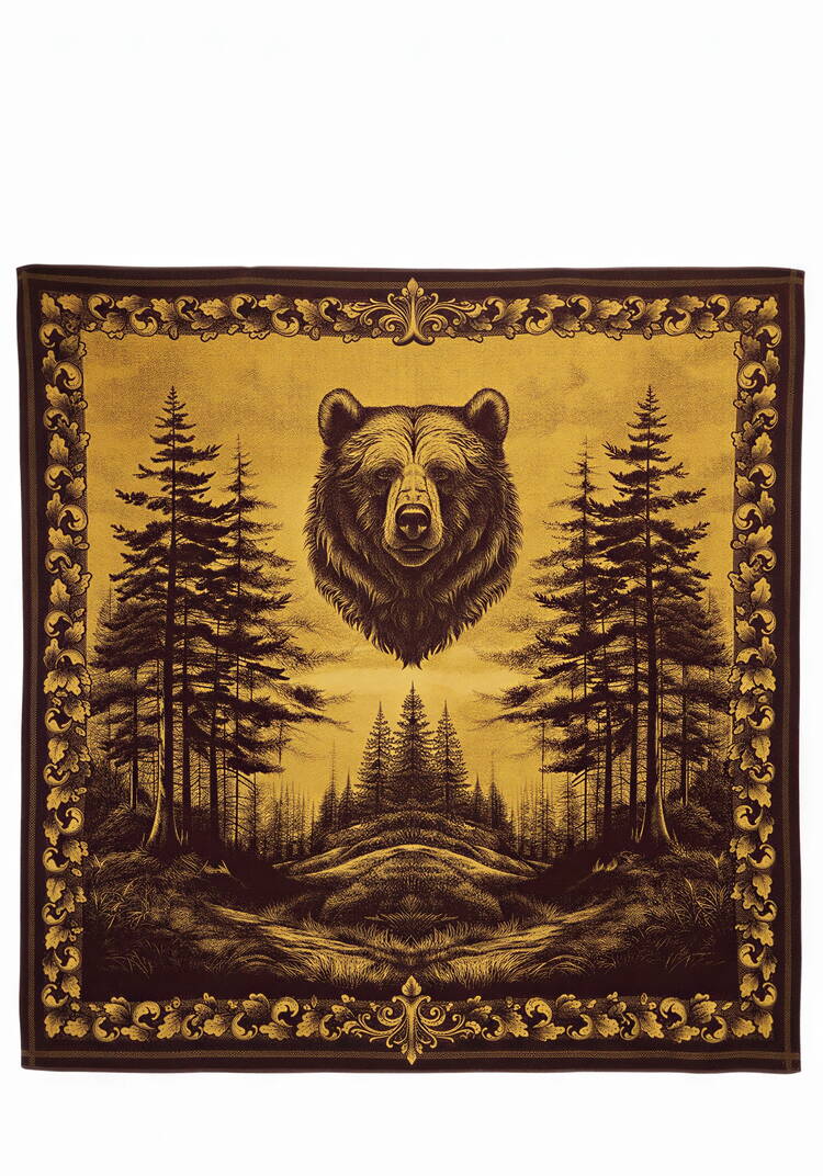 Простыня махровая Царь зверей шир.  750, рис. 2