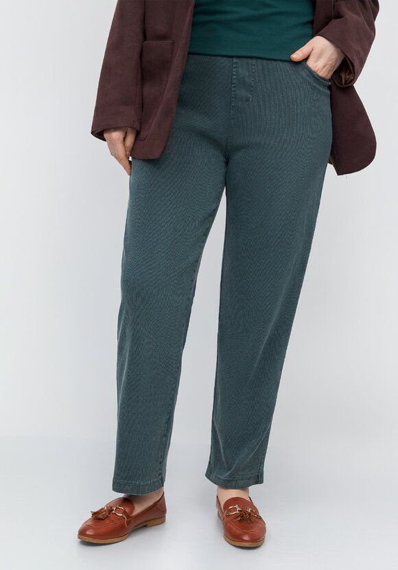 Джинсы цветные с резинкой по поясу шир.  580, рис. 12