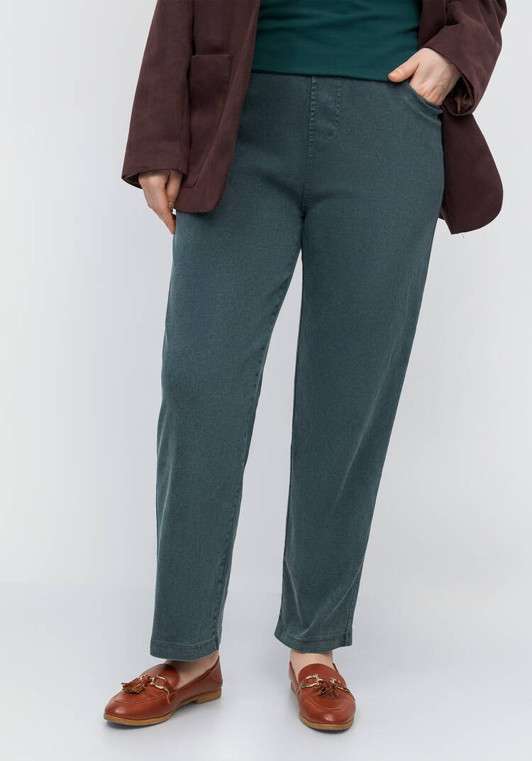 Джинсы цветные с резинкой по поясу шир.  750, рис. 12