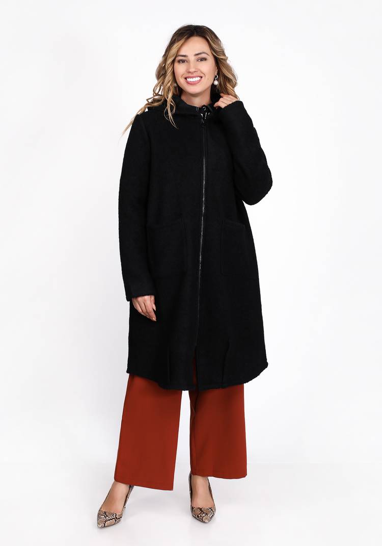 Пальто расклешенного кроя с капюшоном шир.  750, рис. 10