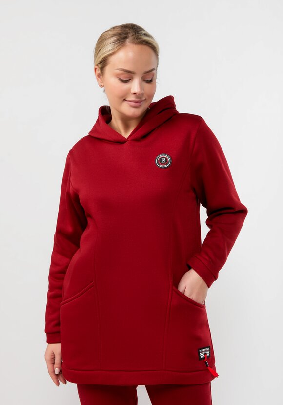 Толстовка удлиненная с капюшоном шир.  580, рис. 19