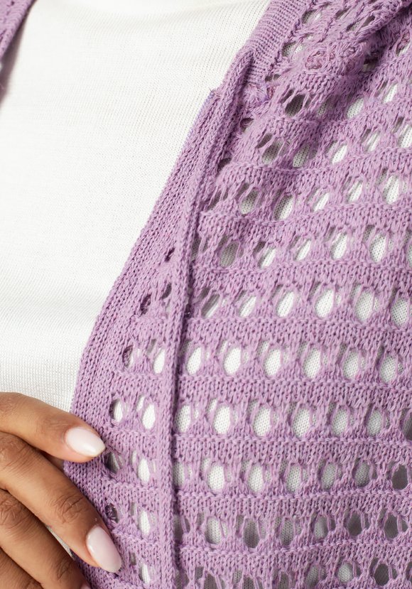 Кардиган вязаный с капюшоном на молнии шир.  580, рис. 11