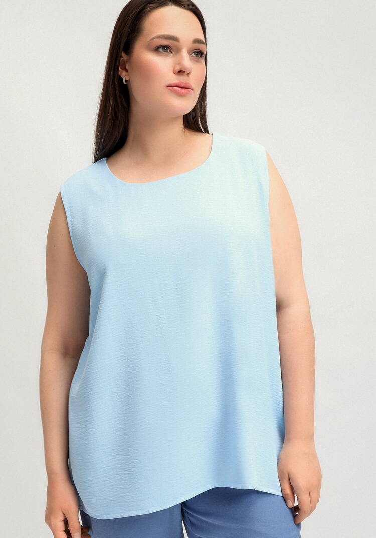 Топ свободного кроя с круглым вырезом шир.  750, рис. 19