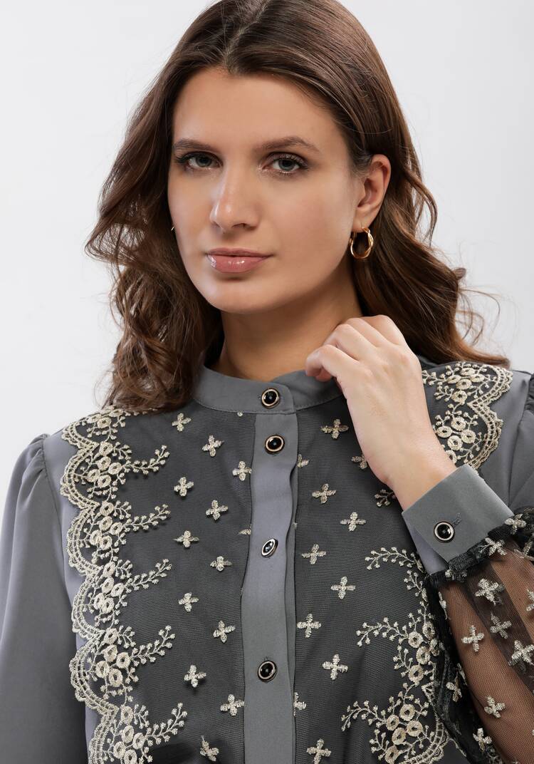 Платье с ажурным кружевом шир.  750, рис. 6