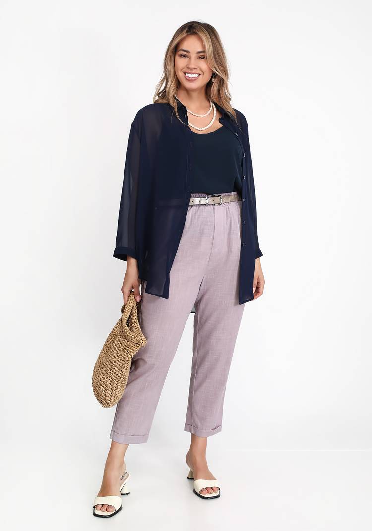 Блуза шифоновая с длинными рукавами шир.  750, рис. 7