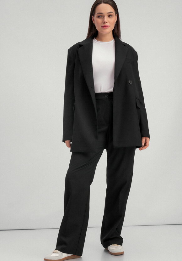 Брюки со стрелками и резинкой по поясу шир.  580, рис. 15