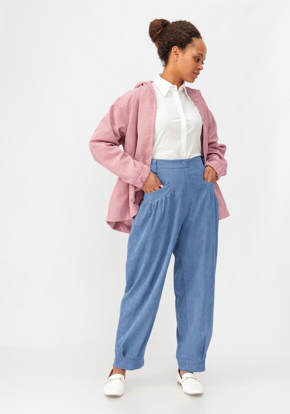 Брюки бананы с манжетами по низу шир.  580, рис. 15