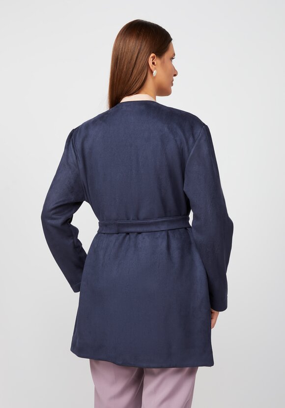 Жакет с карманами из эко-замши шир.  580, рис. 22