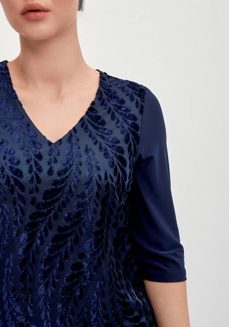 Платье из панбархата и трикотажа шир.  750, рис. 13