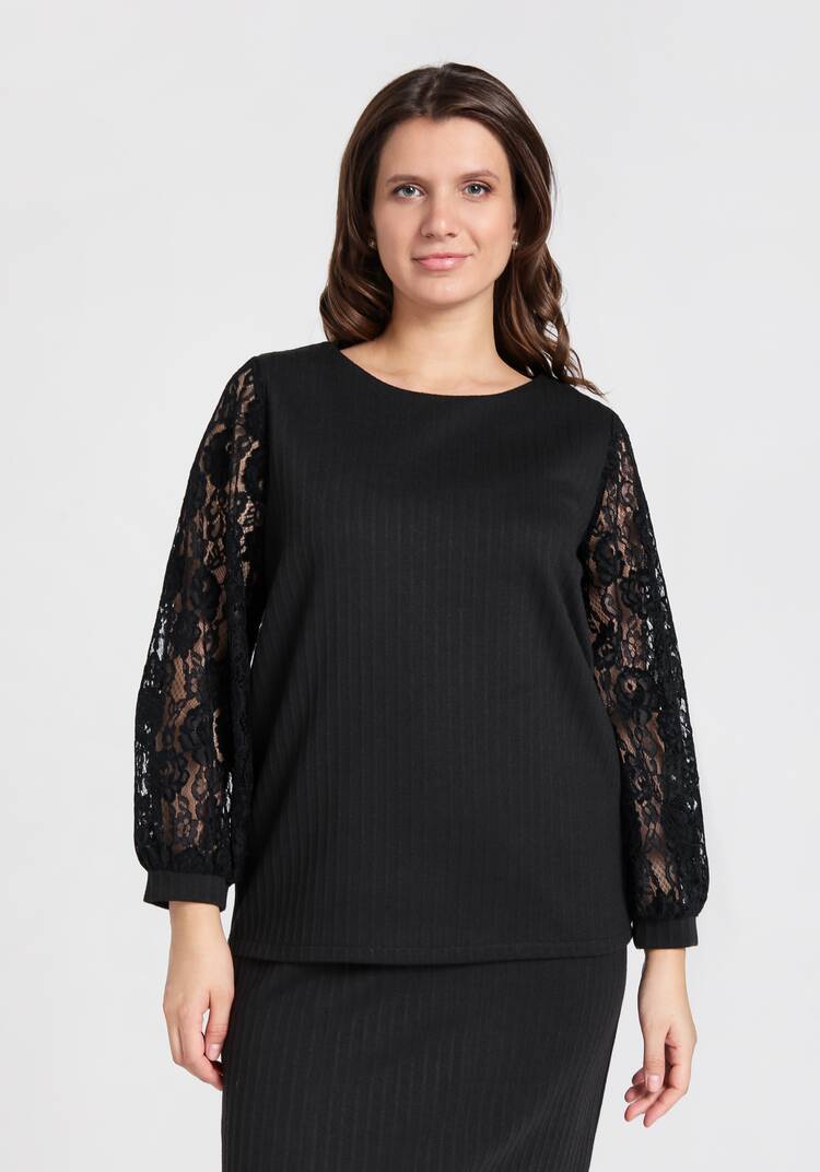 Блуза с кружевными  рукавами шир.  750, рис. 10