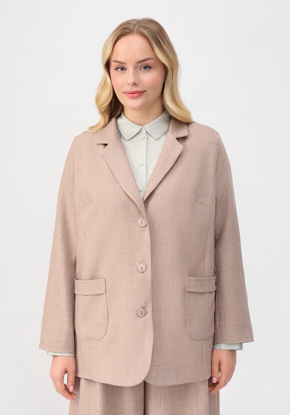 Пиджак однобортный на пуговицах шир.  580, рис. 16