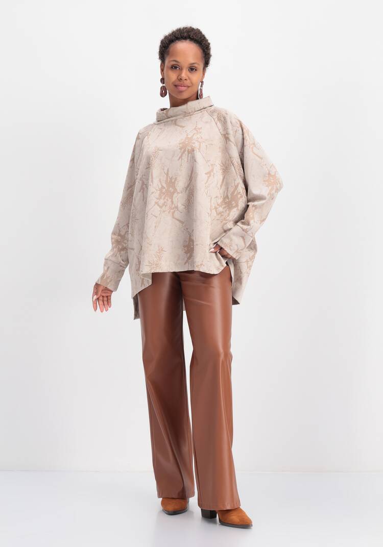 Джемпер трикотажный свободного кроя с принтом шир.  750, рис. 16