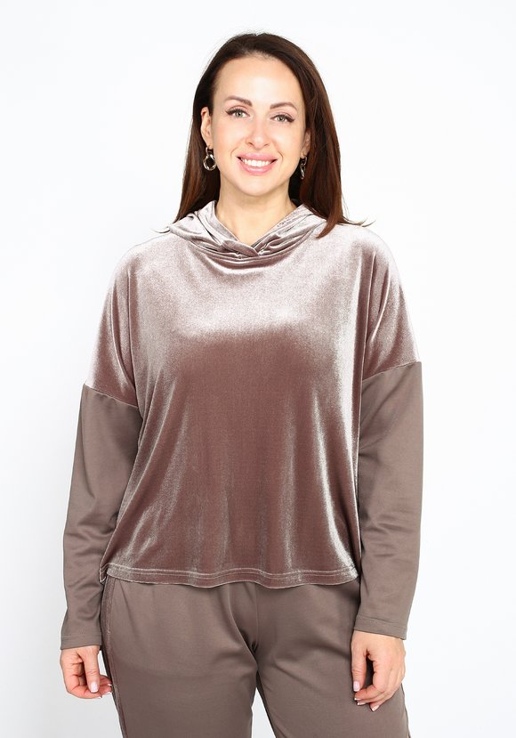 Худи из бархата с капюшоном шир.  580, рис. 9