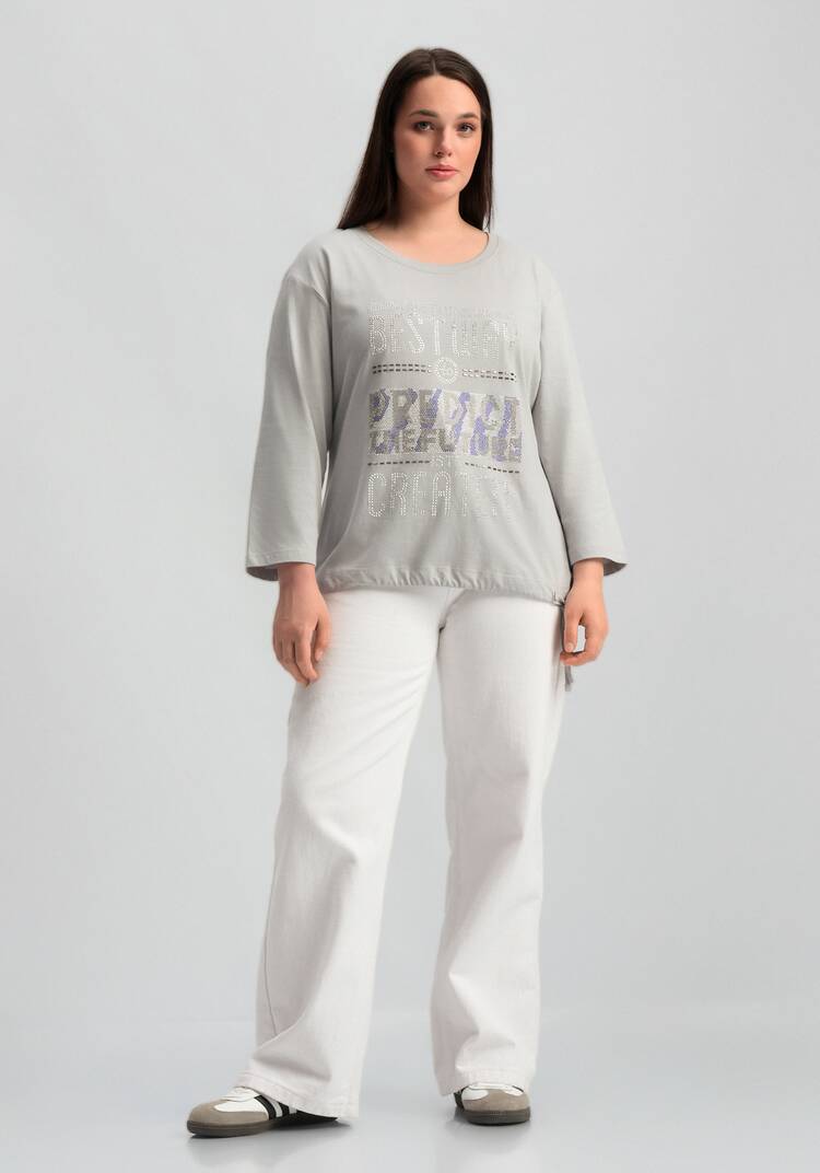 Лонгслив с декором из страз шир.  750, рис. 12