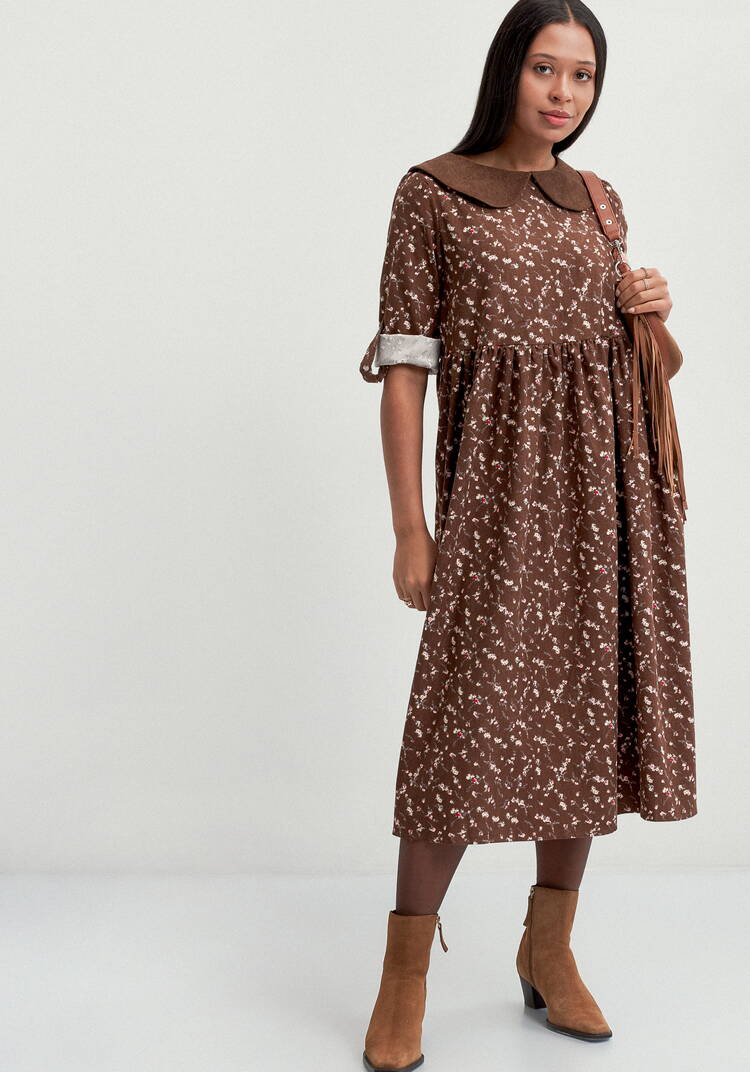 Платье оверсайз с круглым воротником шир.  750, рис. 17