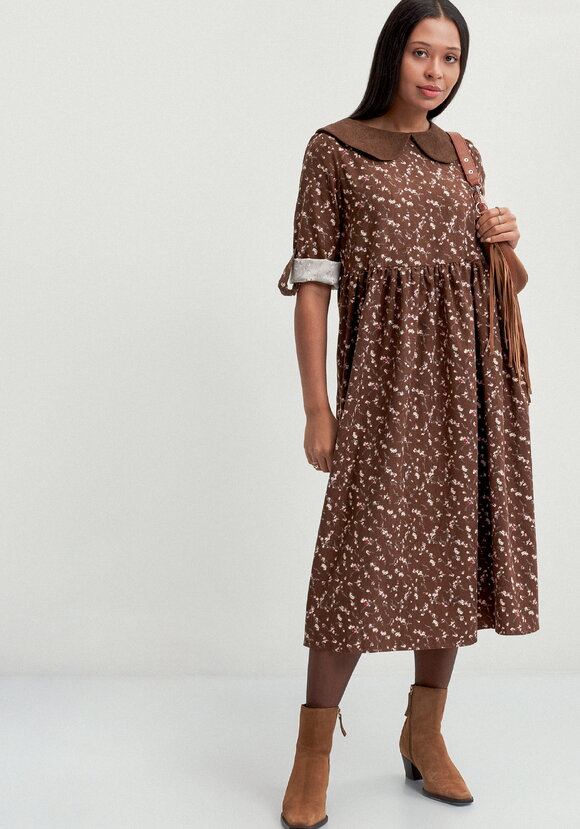 Платье оверсайз с круглым воротником шир.  580, рис. 17