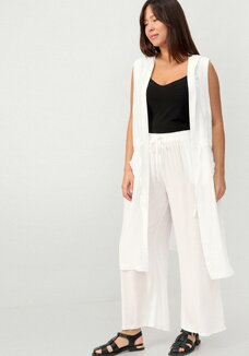 Брюки широкие на кулиске из штапеля