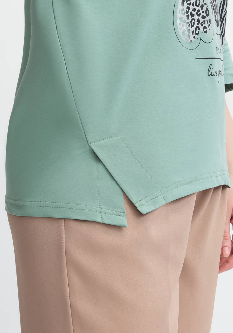 Блуза с принтом Сердца шир.  750, рис. 35