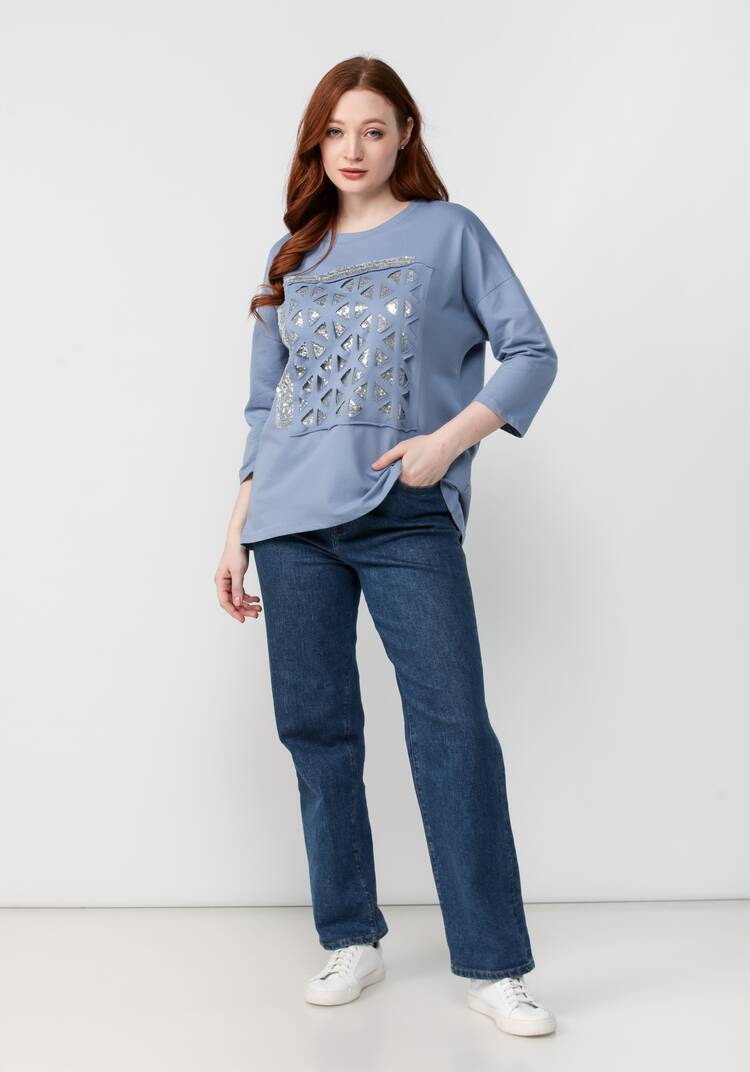 Джемпер Сверкающий принт шир.  750, рис. 28