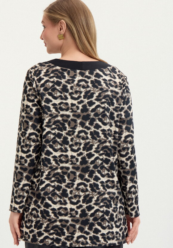 Кардиган с анималистичным пpинтом шир.  580, рис. 3