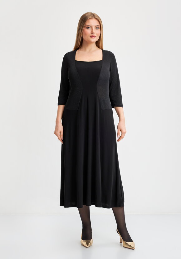 Платье Алина с эффектом костюма шир.  580, рис. 4