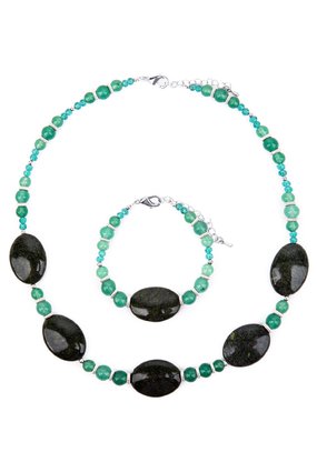 Комплект (бусы,браслет) Ямайка