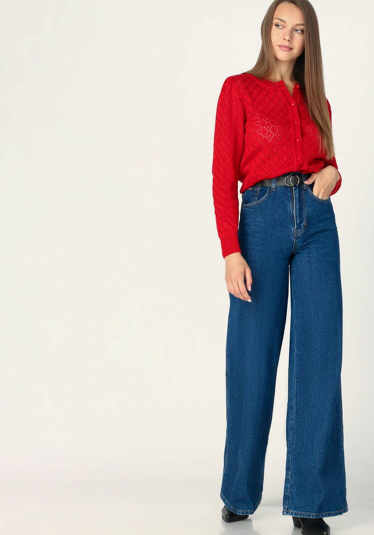 Кардиган ажурный с обтянутыми пуговицами шир.  750, рис. 24