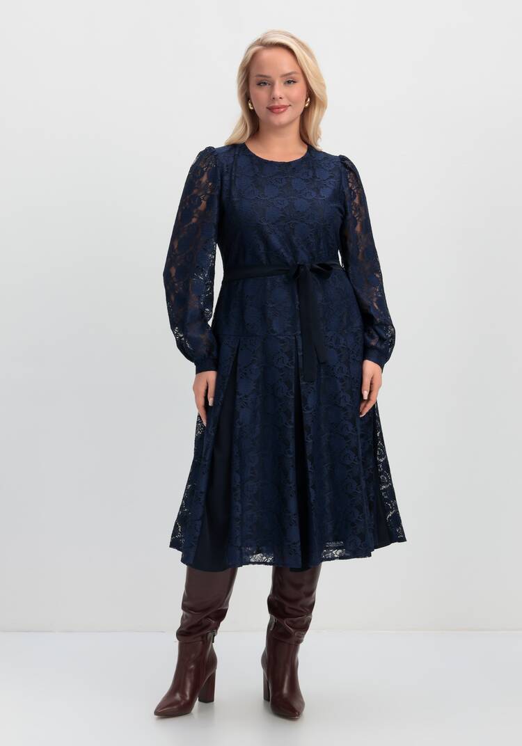 Платье с комбинированными складками на юбке шир.  750, рис. 14