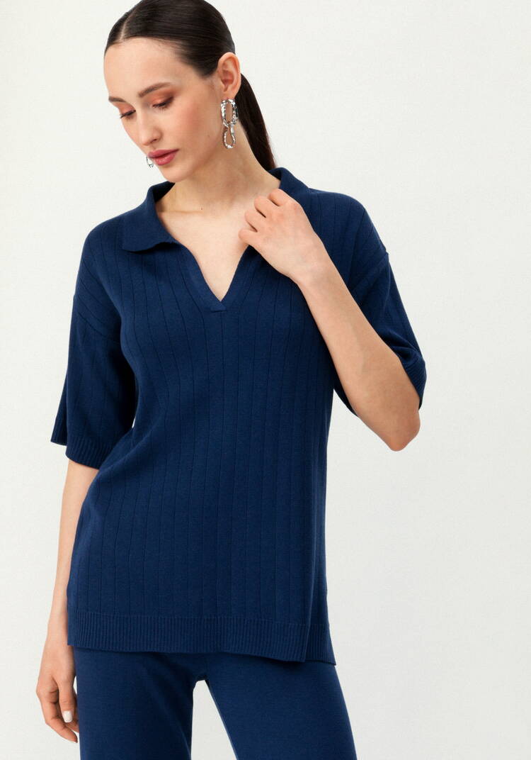 Поло удлиненное с вертикальной полосой шир.  750, рис. 15