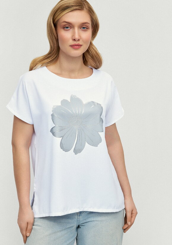 Блуза с принтом с напылением шир.  580, рис. 4