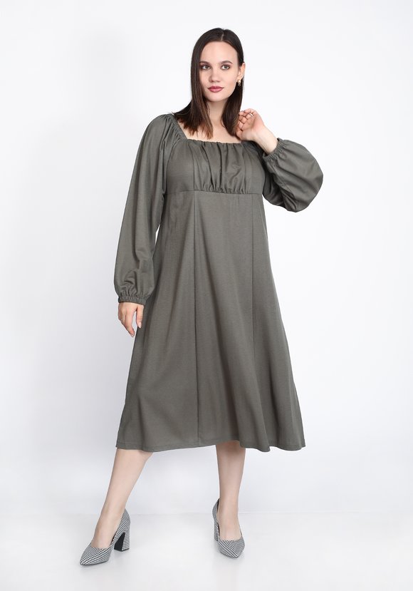 Платье с кокеткой под грудь шир.  580, рис. 5