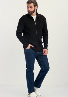 Кардиган на молнии с воротником-стойкой