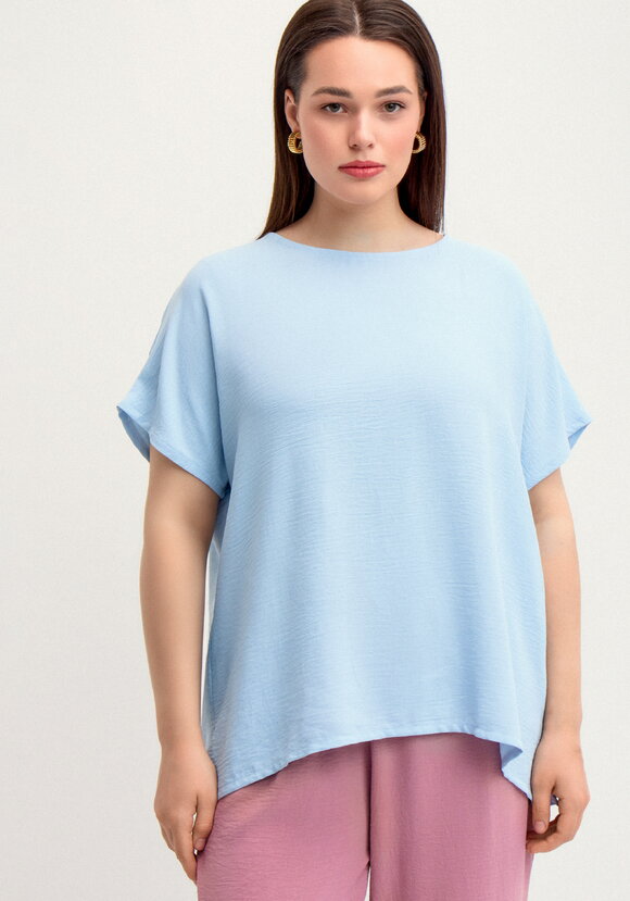 Блуза с круглой горловиной и разрезами шир.  580, рис. 11