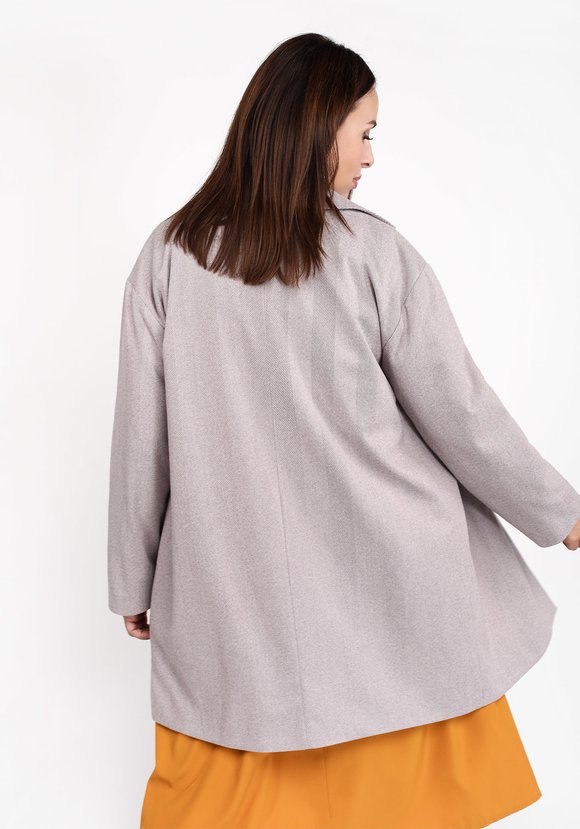 Пальто прямого кроя с английским воротником шир.  580, рис. 3