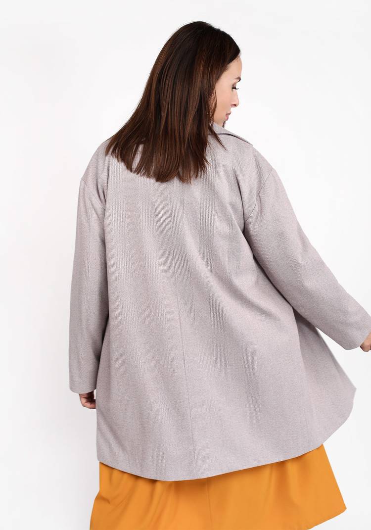 Пальто прямого кроя с английским воротником шир.  750, рис. 3