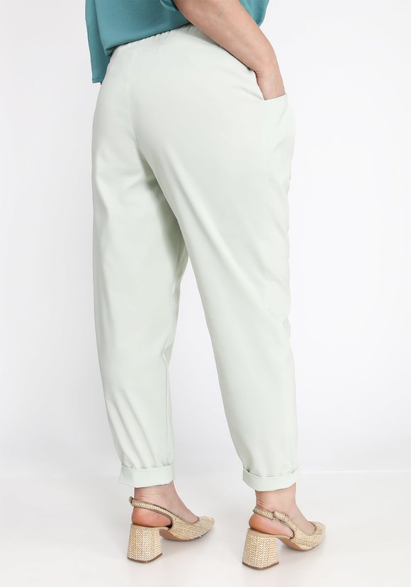 Брюки бананы однотонные с карманами шир.  580, рис. 2