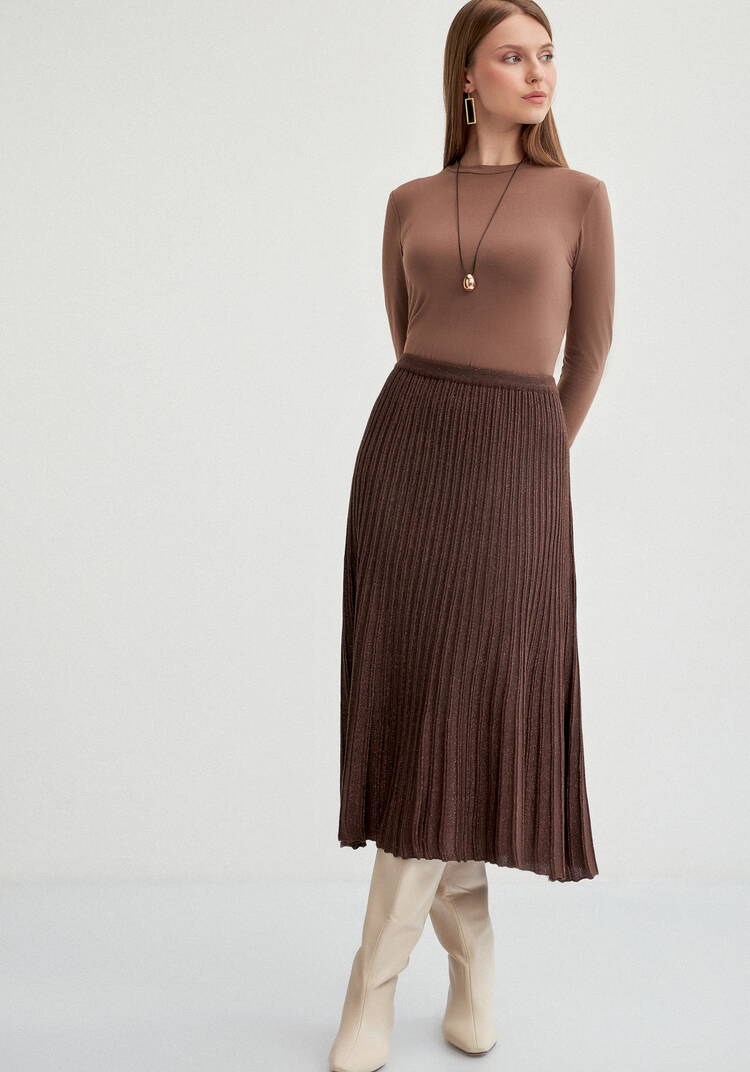 Юбка миди с метанитью шир.  750, рис. 40