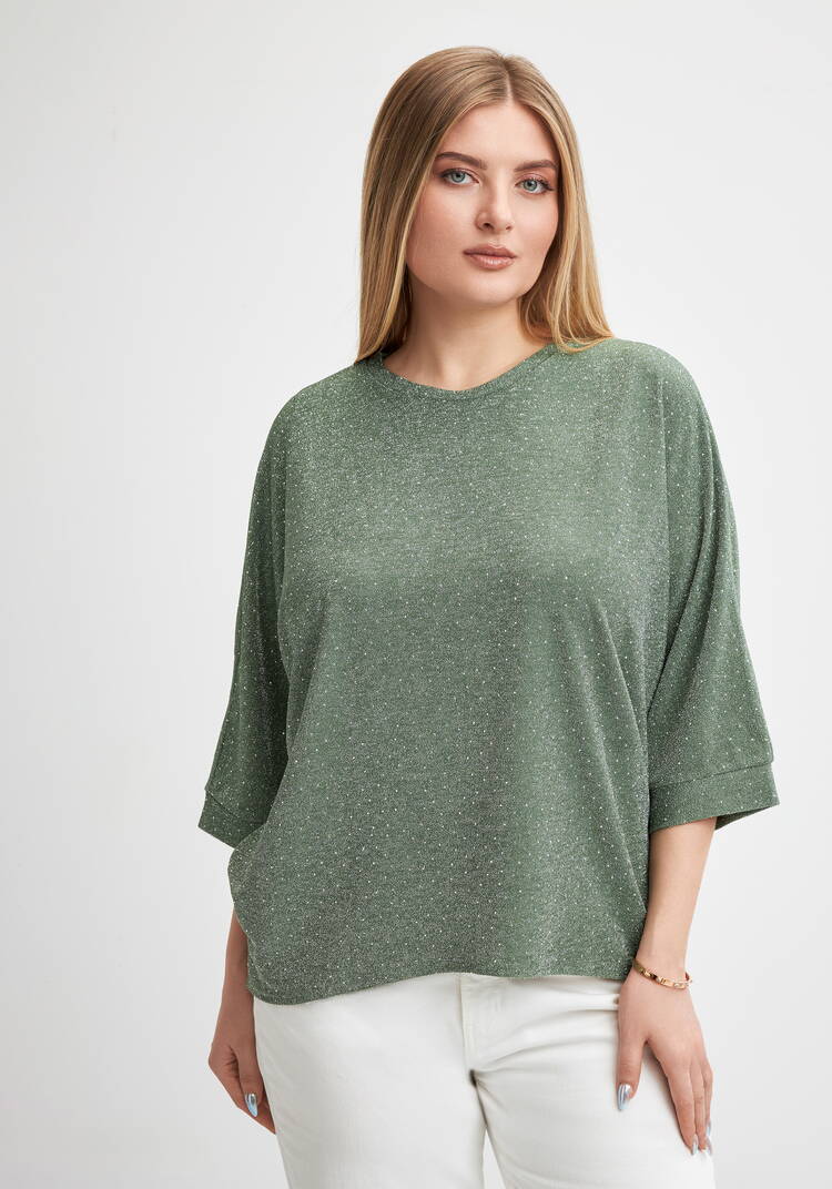 Джемпер с люрексом и стразами Серсея шир.  750, рис. 4