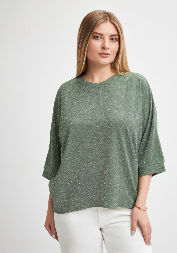 Джемпер с люрексом и стразами Серсея шир.  580, рис. 4