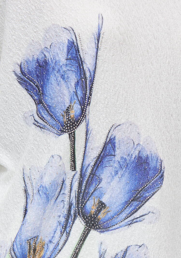 Джемпер с цветочным принтом Нежность шир.  750, рис. 6