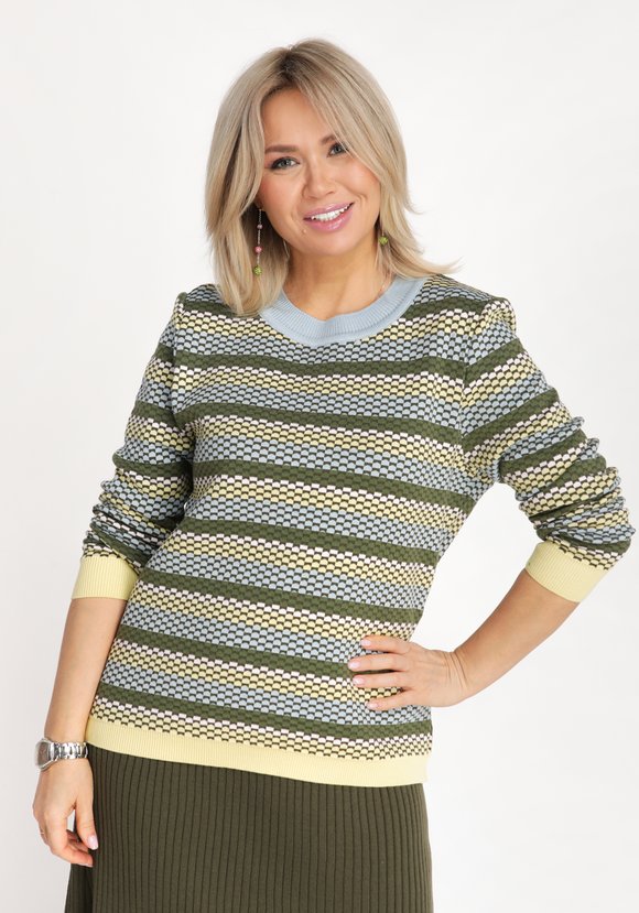 Джемпер свободный в полоску шир.  580, рис. 9