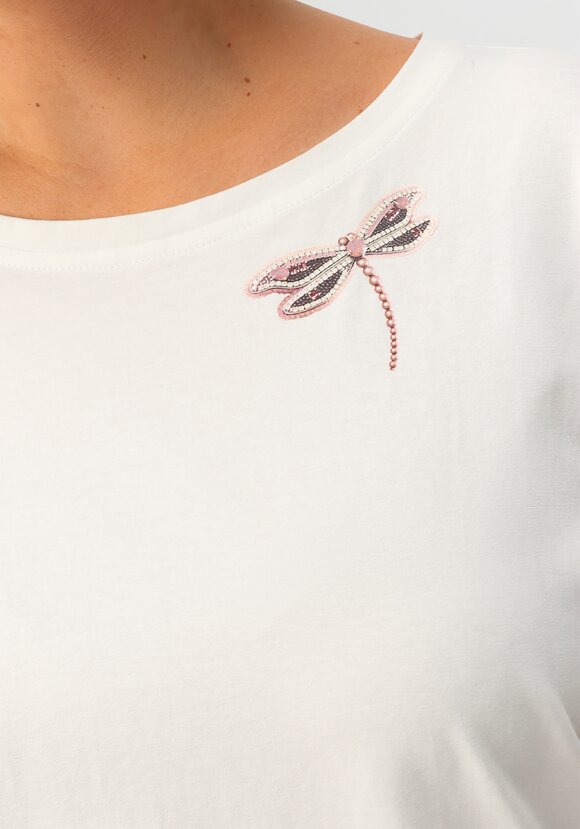 Блуза с принтом стрекоза шир.  580, рис. 5