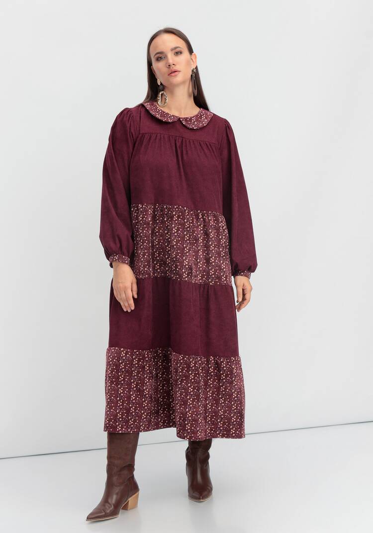 Платье из микровельвета ярусное шир.  750, рис. 8