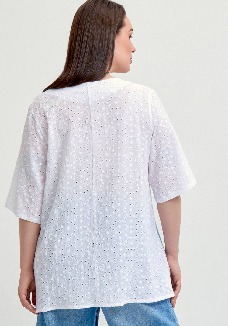 Блуза с V-образным вырезом из шитья шир.  750, рис. 11