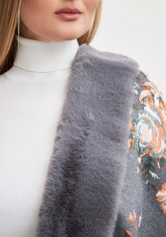 Шаль с отделкой мехом Анжелика шир.  580, рис. 11