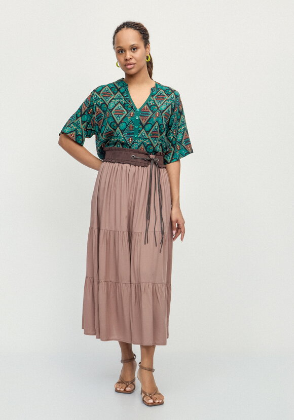 Юбка ярусная из штапеля шир.  580, рис. 7