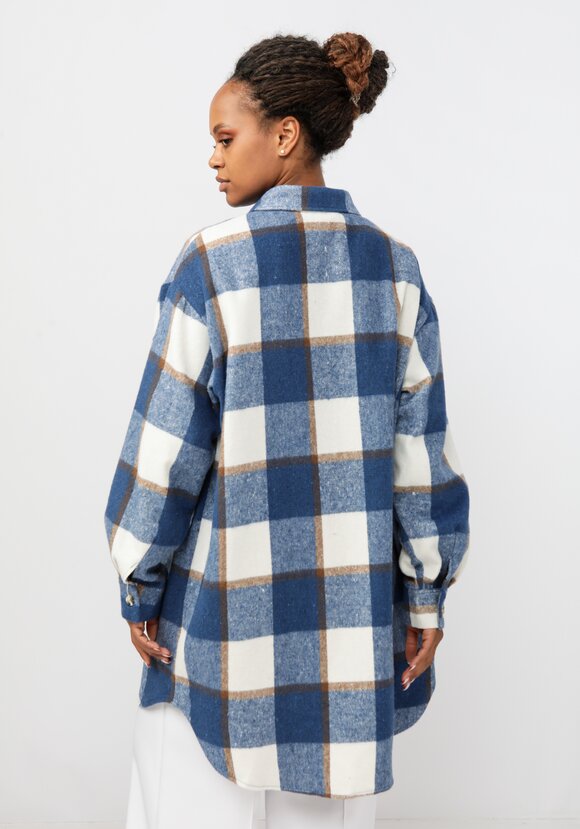 Рубашка удлиненная в клетку Венди шир.  580, рис. 3